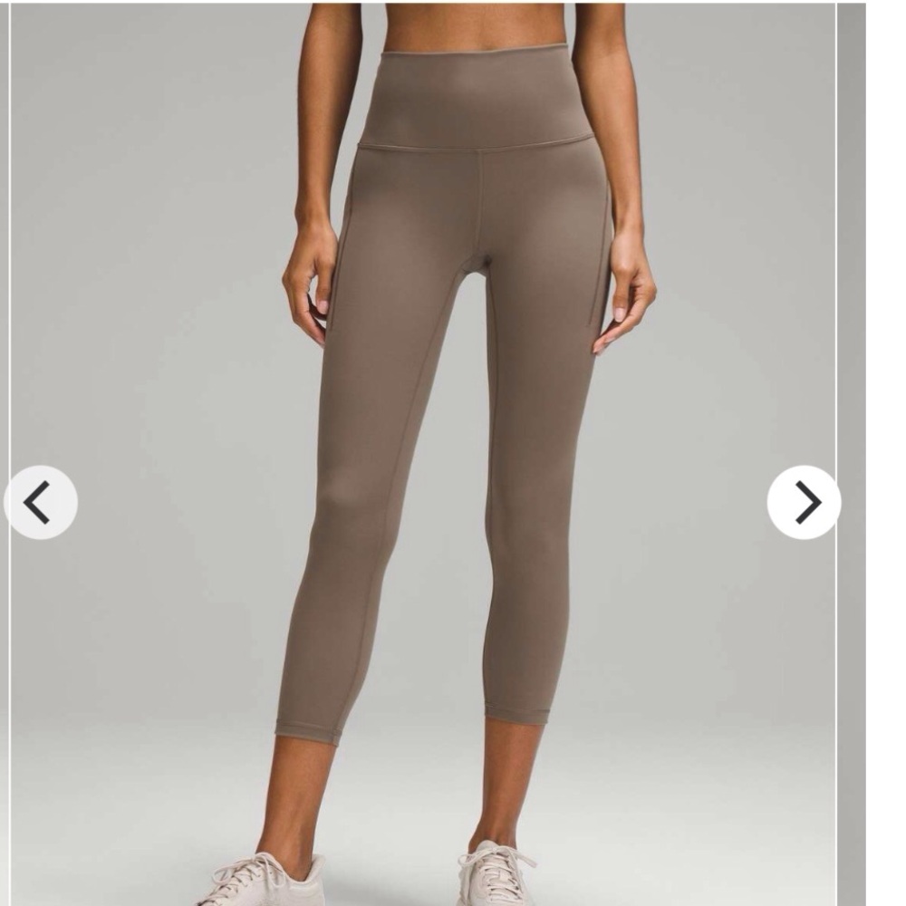 Lululemon Wunder Train High-Rise Crop with Pockets 23" size 8 barely worn - Picture 2 of 5